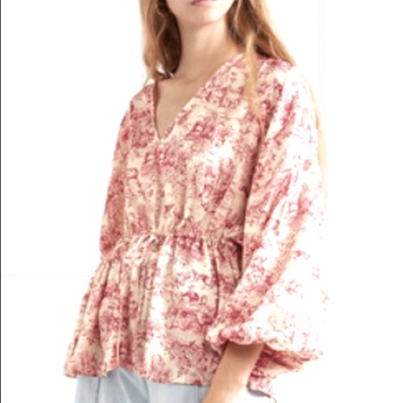 🆕 ELIZABETH AND JAMES Angela Toile Blouse - Picture 2 of 13